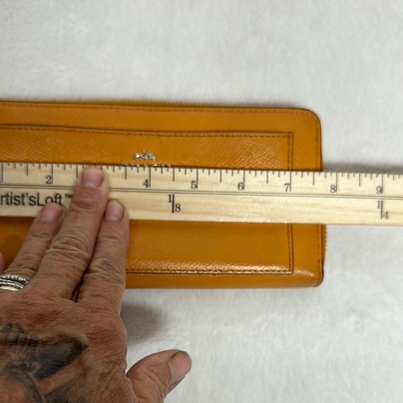 Coach Tan/ orangish Leather Wallet - Picture 6 of 16